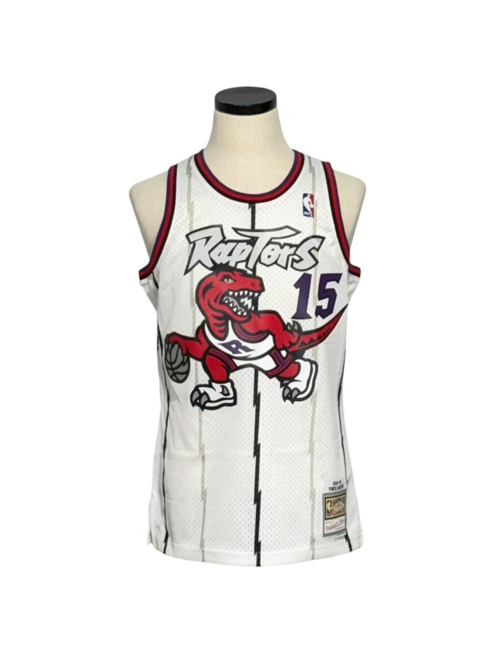 NBA Swingman Vince Carter 1998 Toronto Raptors Hardwood Classics Jersey White M